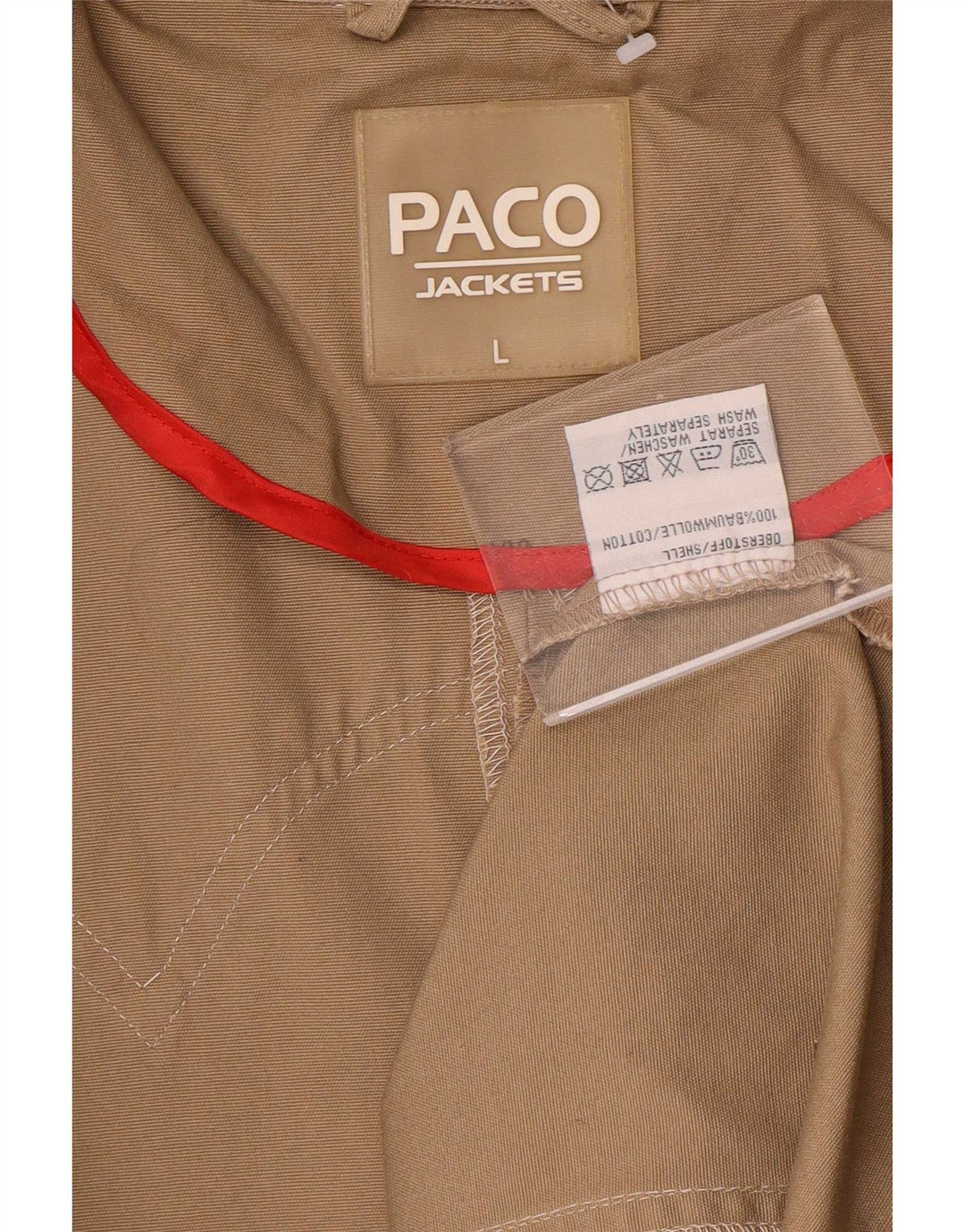 Paco Herre Utility Jacket UK 40 Stor brun bomuld
