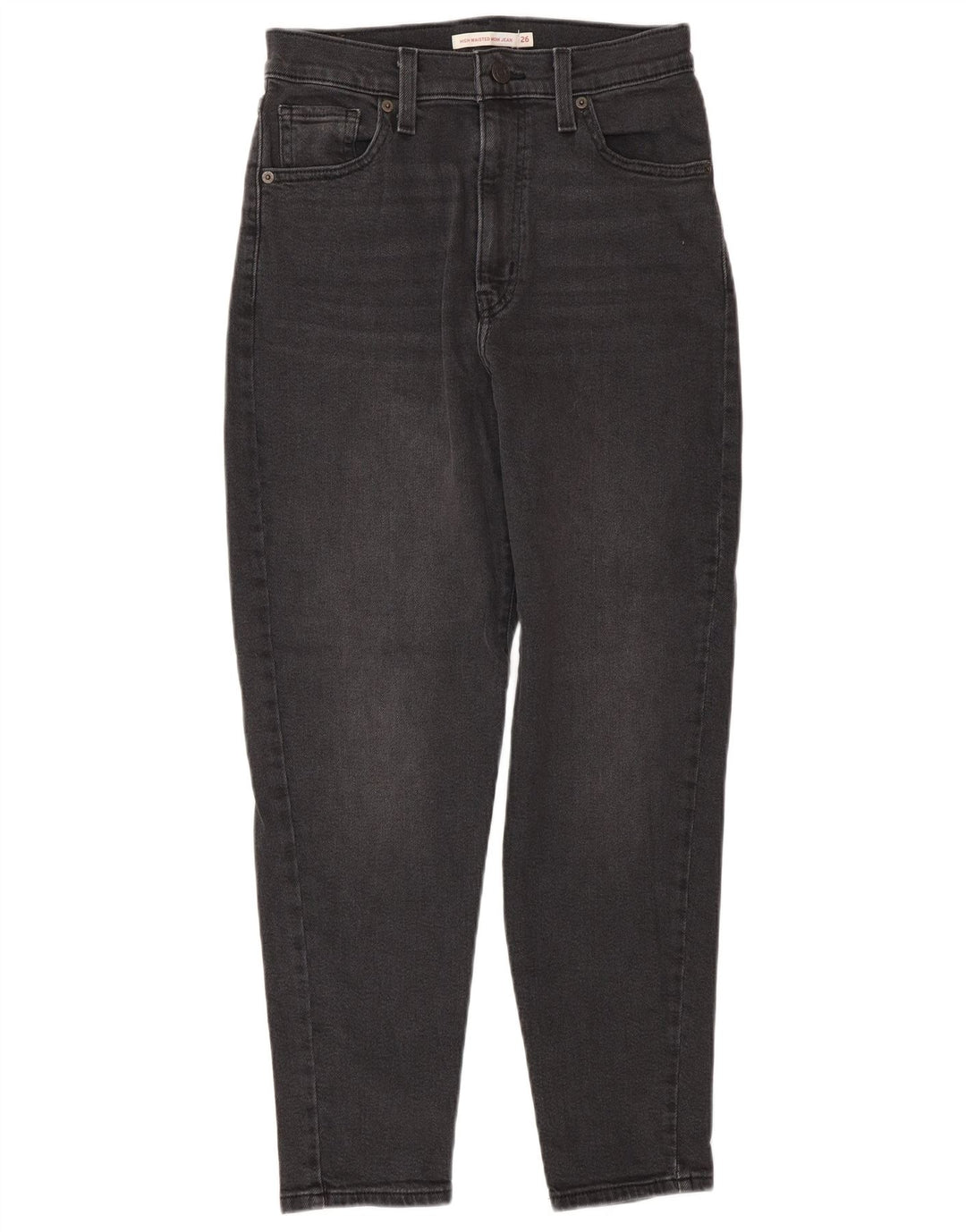 LEVI'S Dame Mom Jean Crop Højtaljede Jeans W26 L26 Grå Bomuld