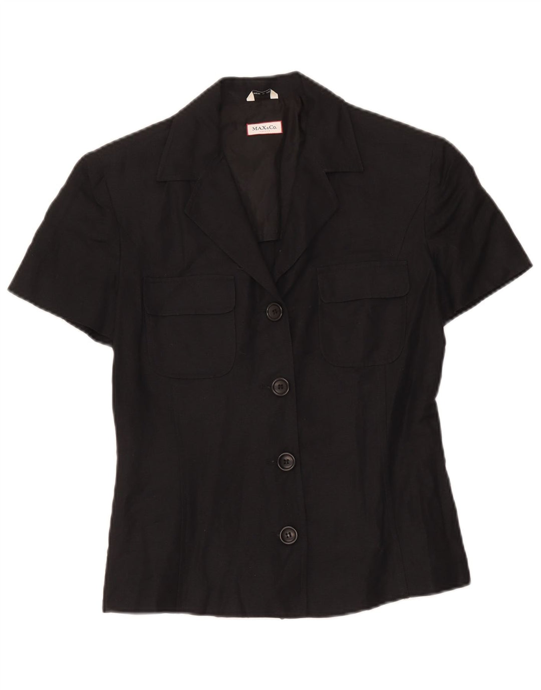 Max & Co. Dame 3-knaps kortærmet blazerjakke UK 10 Small Black
