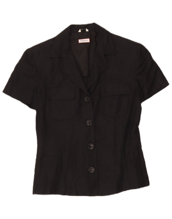 Max & Co. Dame 3-knaps kortærmet blazerjakke UK 10 Small Black