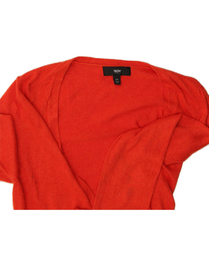 MOSSIMO Womens Cardigan Sweater UK 14 Medium Red Nylon Vintage Mossimo and Second-Hand Mossimo from Messina Hembry 