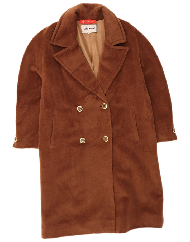 Delia Ferrari Dame Oversized Dobbeltradet Frakke IT 43 Medium Brun