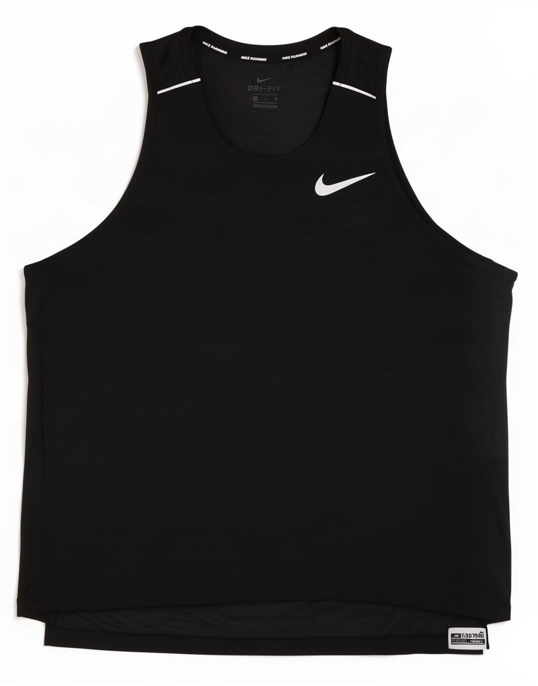 Nike Herre Dri Fit Vest Top XL Sort nålestribet polyester