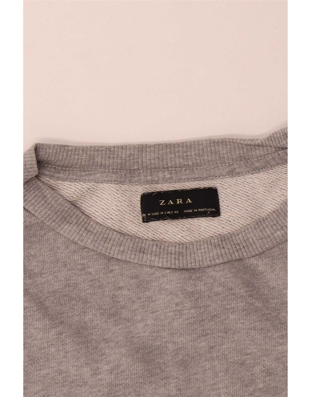 Zara Sweatshirt-trøje til mænd Medium Grey Flecked Bomuld