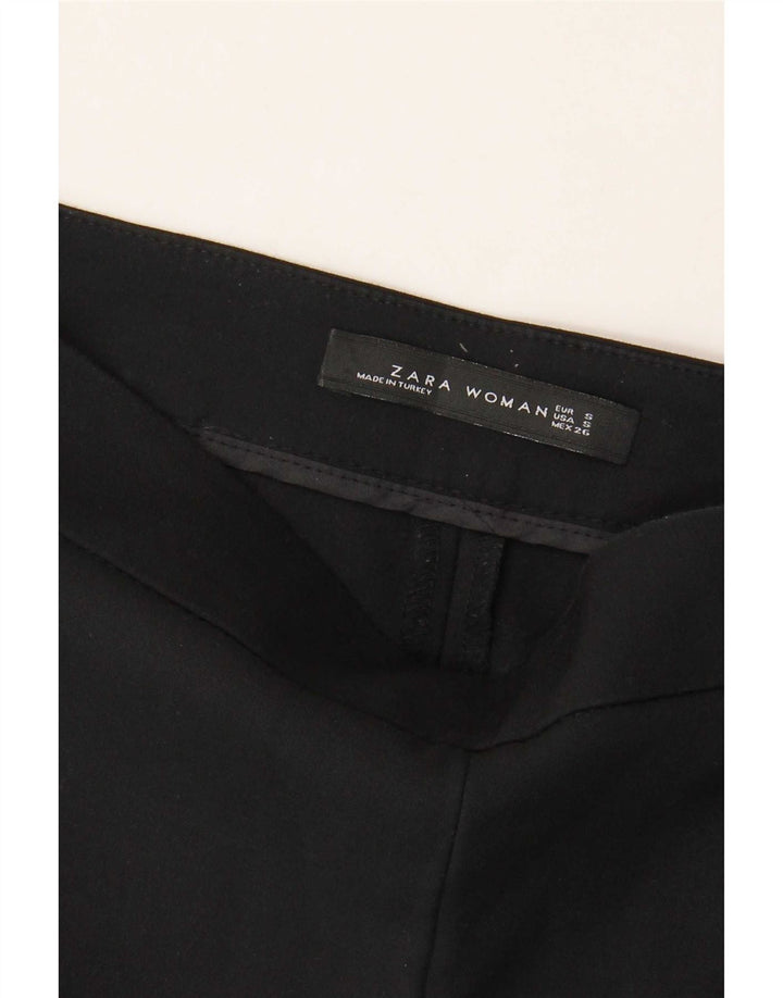 Zara Straight Cropped Bukser Small W26 L23 Sort