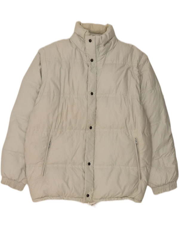 Martins polstret herrejakke UK 42 XL Hvid bomuld