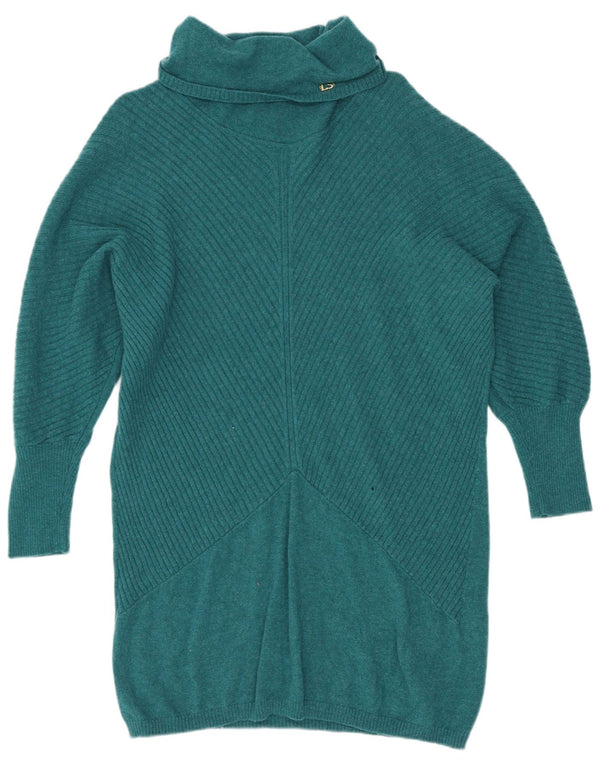 Luisa Spagnoli Dame 3/4-ærmet Jumper Dress UK 16 Large Green