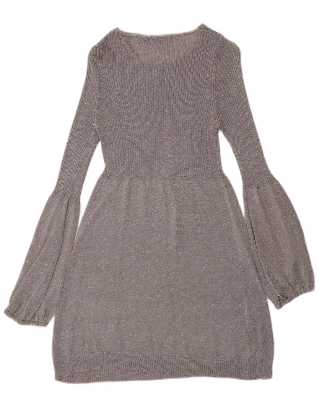 Zara Dame Langærmet Jumper Kjole UK 12 Medium Grå