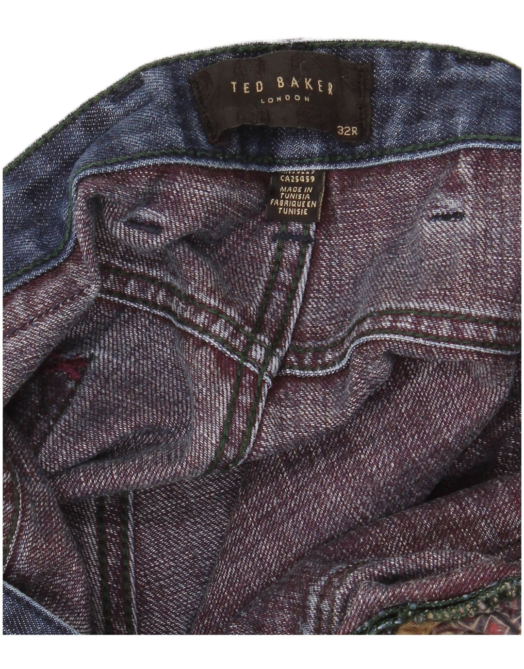 TED BAKER Straight jeans til mænd W32 L32 Marineblå