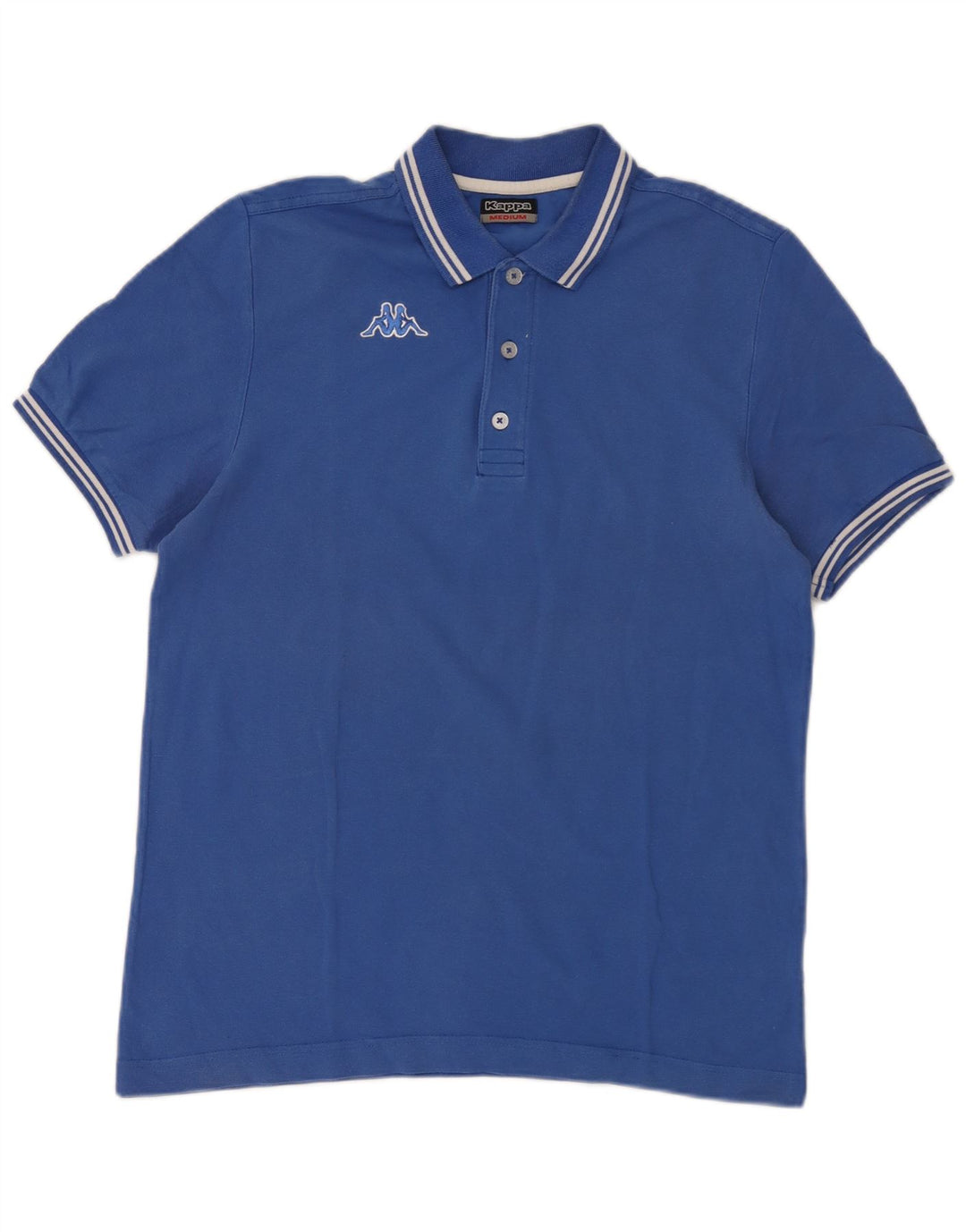 Kappa herre poloshirt mellemblå stribet