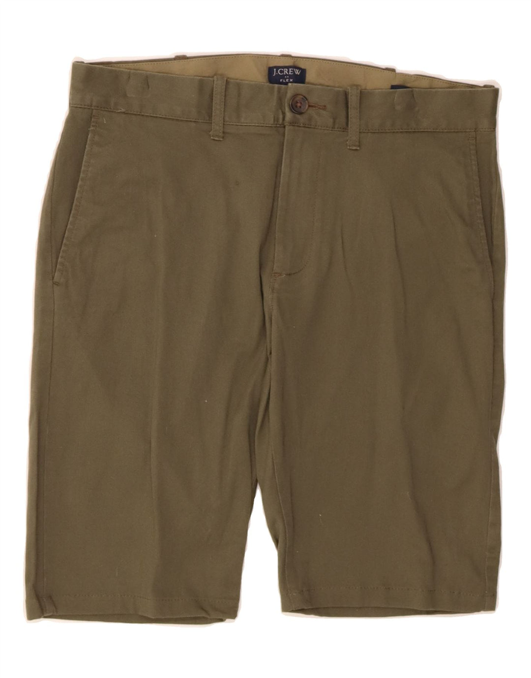 J. CREW Mens Flex Slim Chino Shorts W29 Small Khaki Cotton Vintage J. Crew and Second-Hand J. Crew from Messina Hembry 