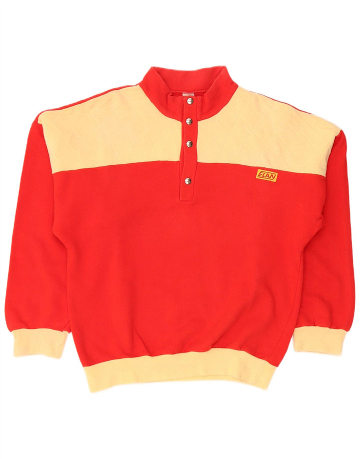 Vintage fuld træningsdragt til mænd EU 48 Medium Rød Colourblock Bomuld