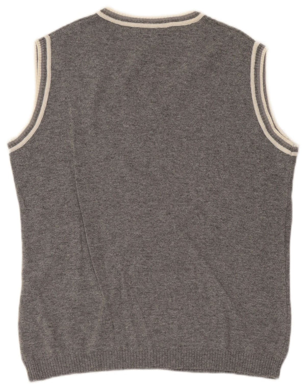 Trussardi Junior Drengevest Tank Top 13-14 år Gråstribet viskose