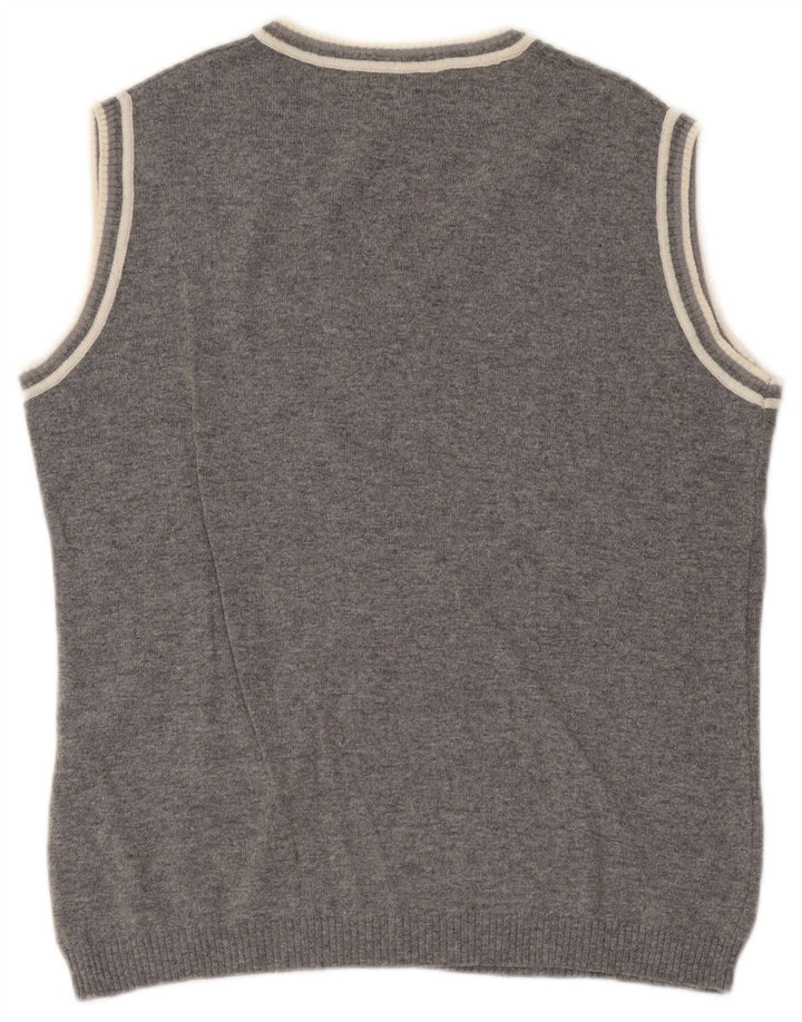 Trussardi Junior Drengevest Tank Top 13-14 år Gråstribet viskose