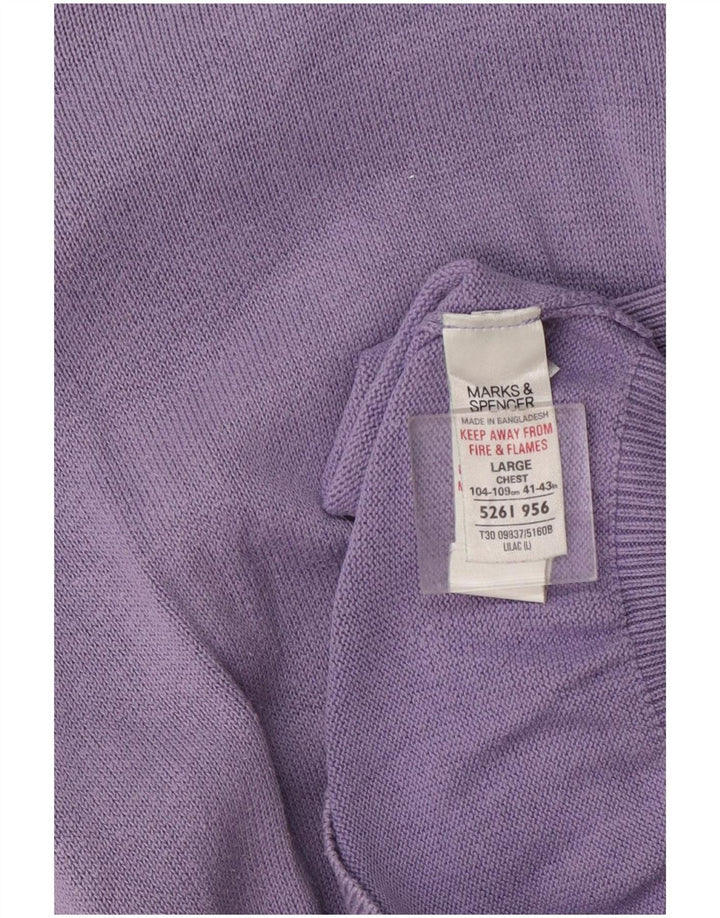 Marks & Spencer Herre Blue Harbor Boat Neck Jumper Sweater Stor Lilla