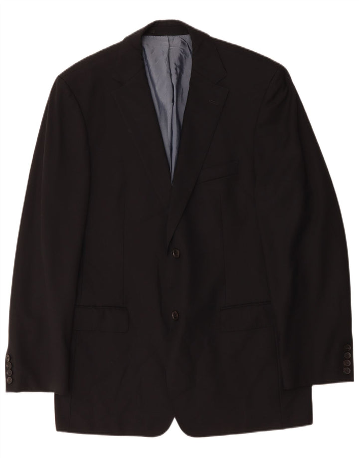 Hugo Boss Herre 2-knaps blazerjakke EU 52 XL Marineblå Virgin Wool