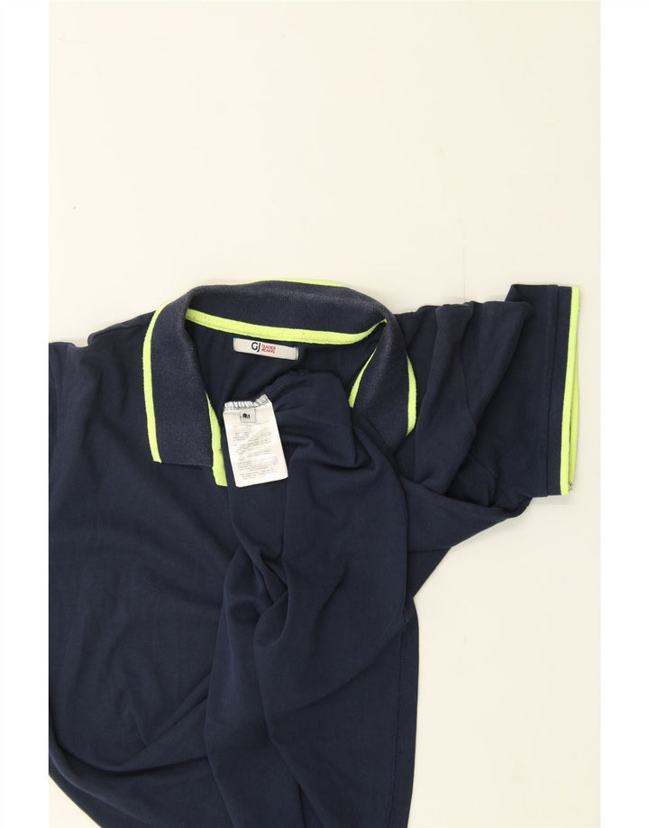 GAUDI Mens Polo Shirt Medium Navy Blue Cotton Vintage Gaudi and Second-Hand Gaudi from Messina Hembry 