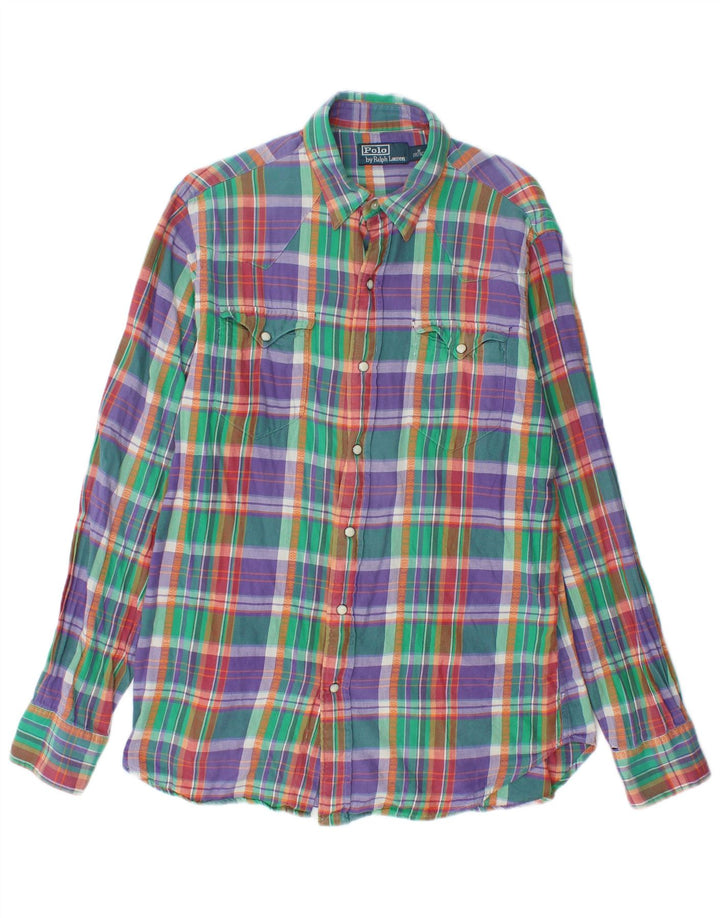 Polo Ralph Lauren Herre Flannel skjorte Medium Flerfarvet Plaid Bomuld