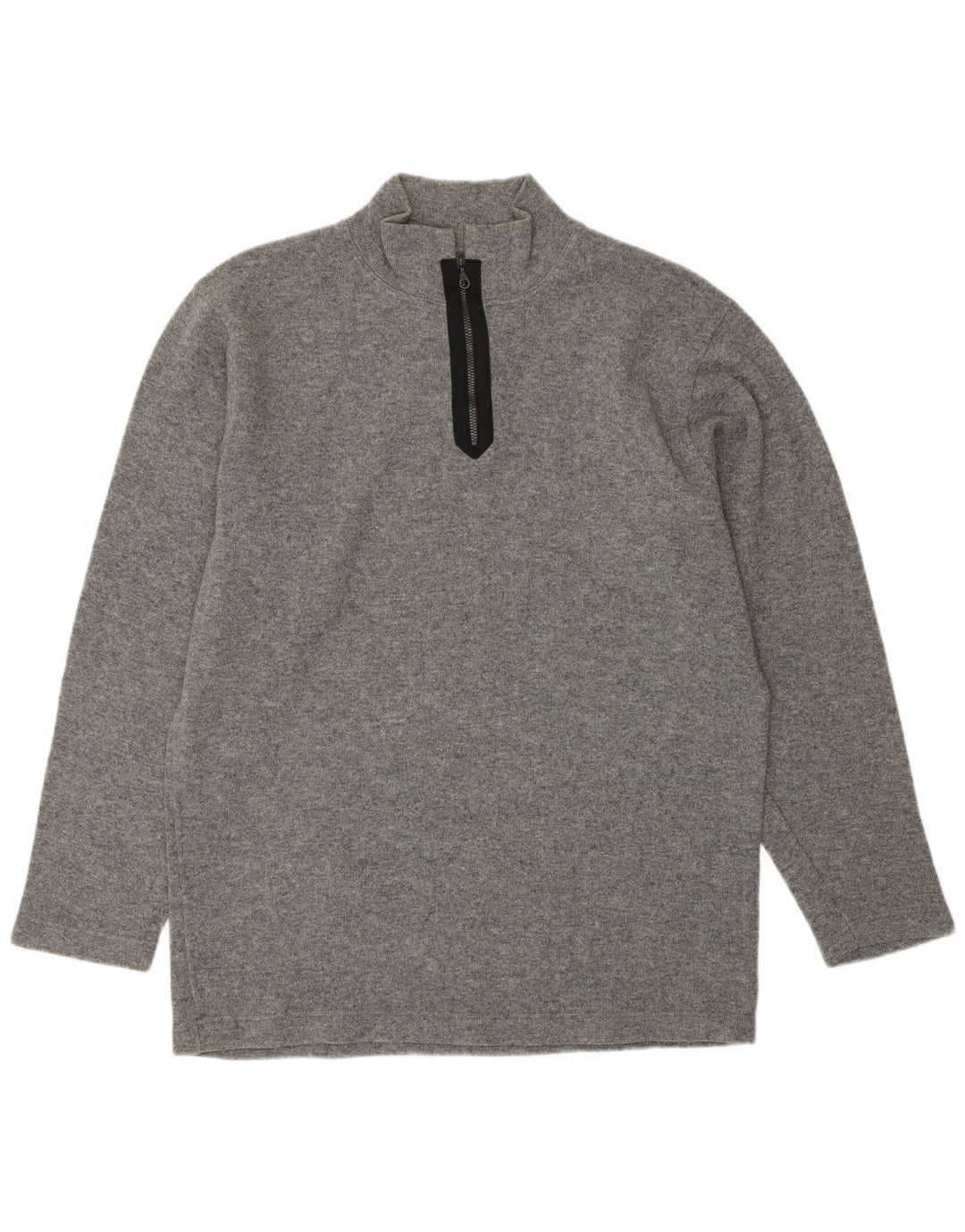 BELFE & BELFE Sweater med lynlås til mænd Stor grå uld