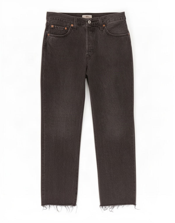 Levi's Womens 501 Straight Jeans W29 L28 Grey Cotton