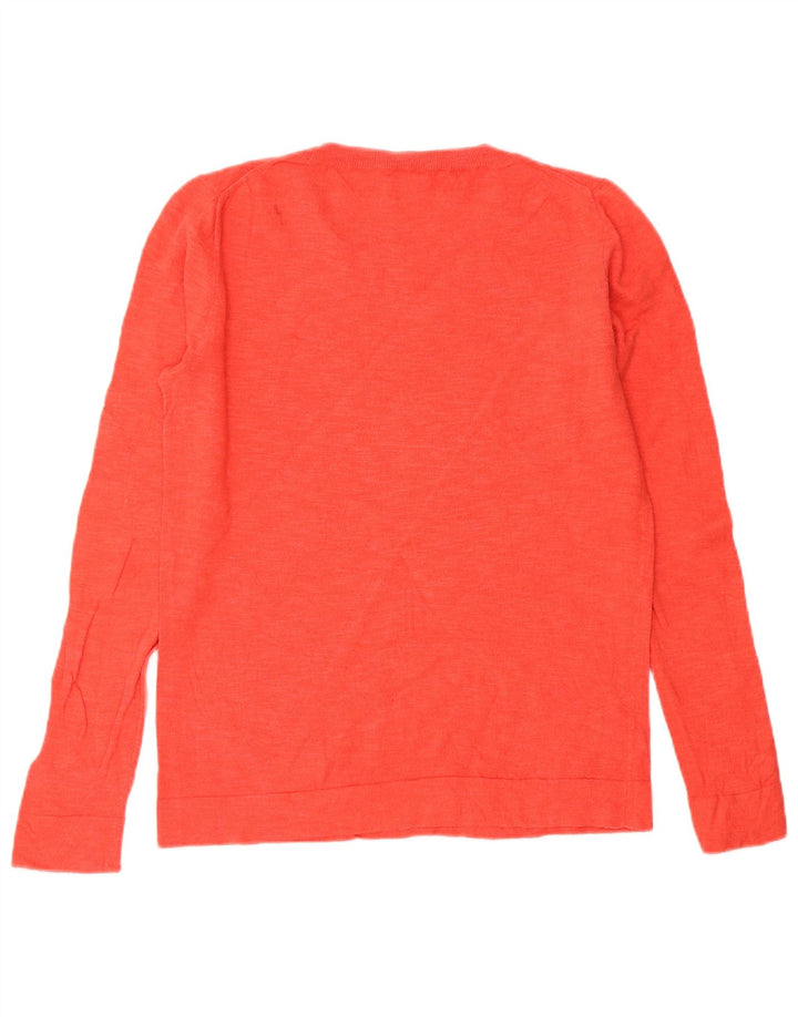 J. CREW Sweater med rund hals til kvinder UK 10 Lille rød bomuld