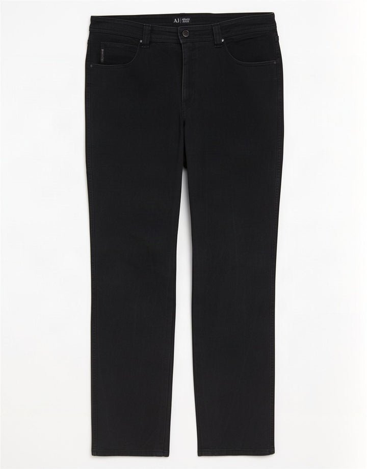 Armani Dame Straight Jeans W33 L32 Sort Bomuld