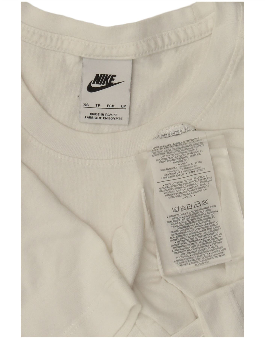 Nike Herre T-shirt Top XS Hvid Bomuld