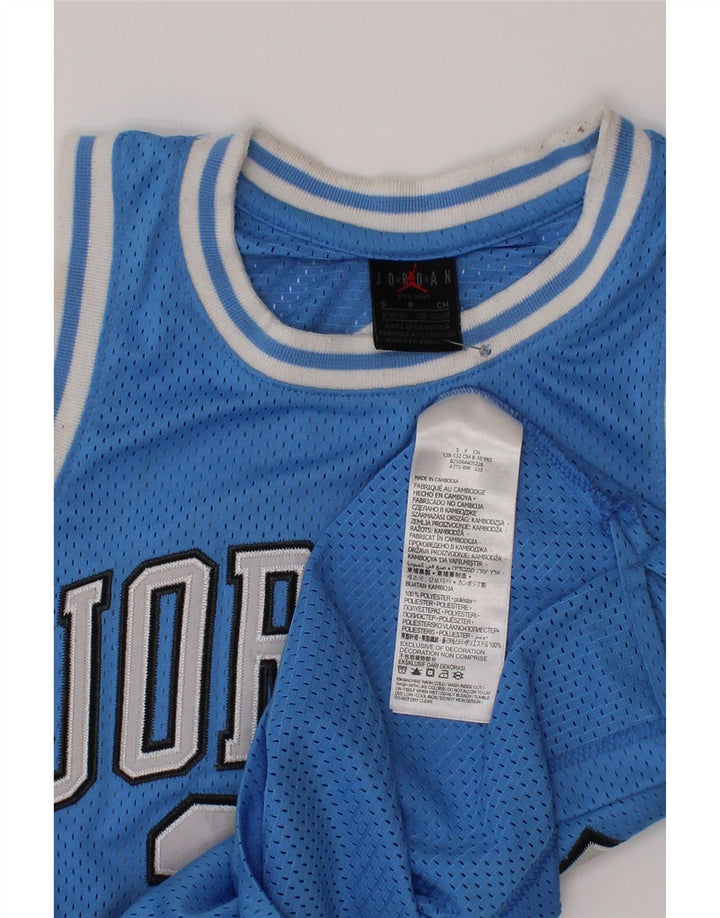 Jordan Boys Michael Jordan Grafisk Jersey Top 8-9 År Blå Polyester