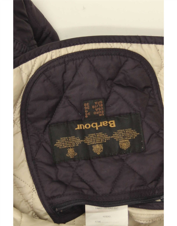 Barbour Quiltet jakke til kvinder UK 8 Lille marineblå polyamid