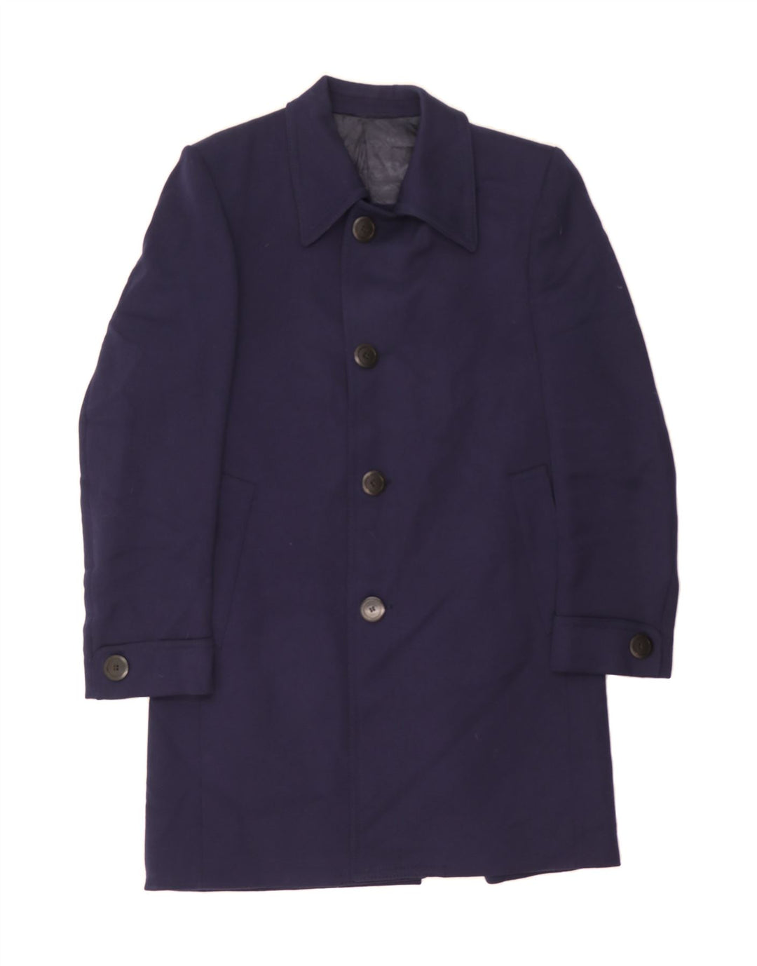 FACIS Mens Overcoat IT 50 Large Navy Blue Wool Vintage Facis and Second-Hand Facis from Messina Hembry 