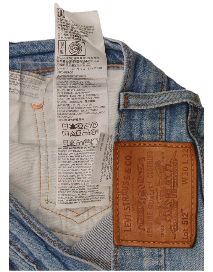 LEVI'S Mens 512 Slim Tapered Jeans W30 L32 Blue Cotton