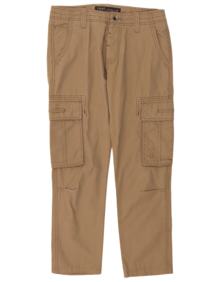 ESPRIT Straight Cargo bukser til mænd W30 L27 Beige bomuld