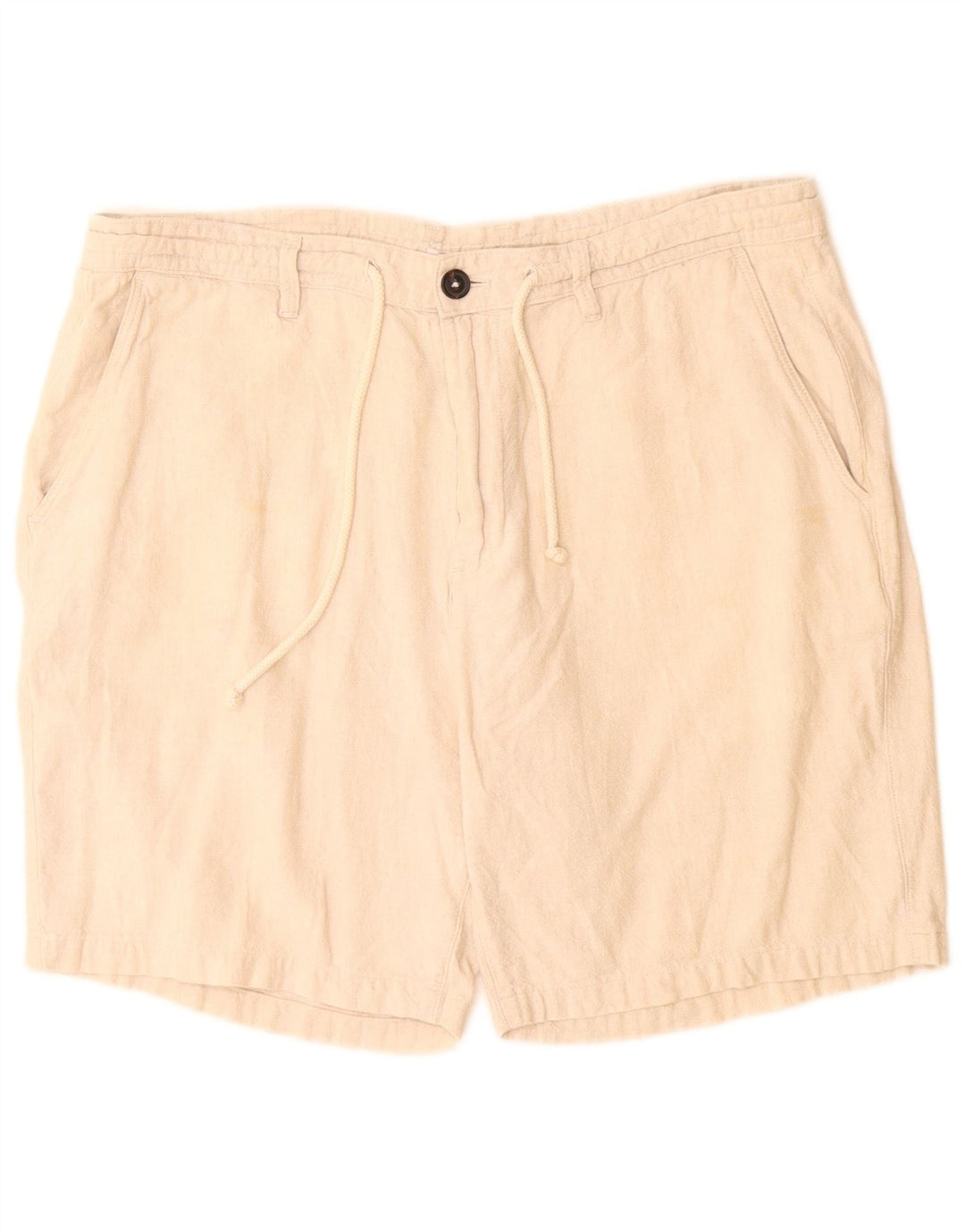 Zara Herre Chino Shorts XL W44 Beige hør