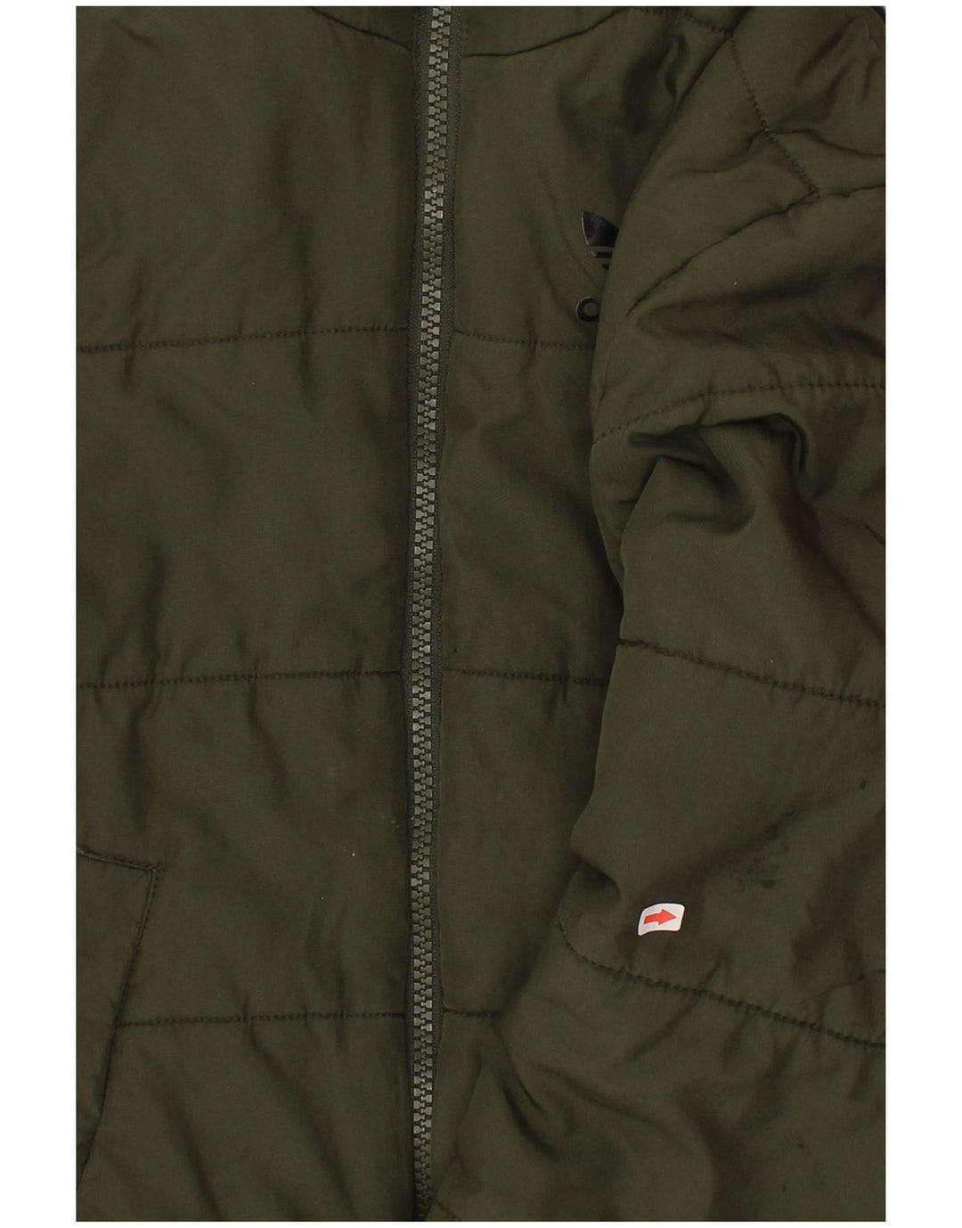 Adidas drenge hættepolstret jakke 7-8 år Khaki Polyester