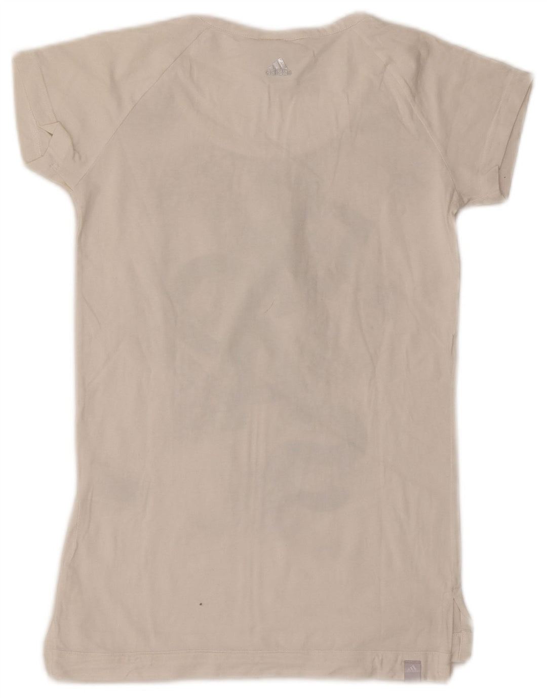 ADIDAS Grafisk T-shirt top til kvinder DK 10 Small White Animal Print Bomuld