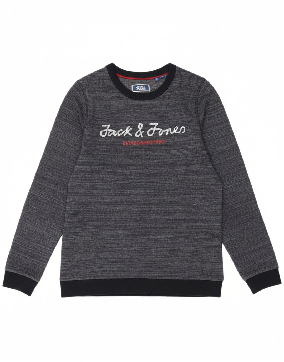 JACK & JONES Boys Sweatshirt Jumper 13-14 Years Navy Blue Pinstripe