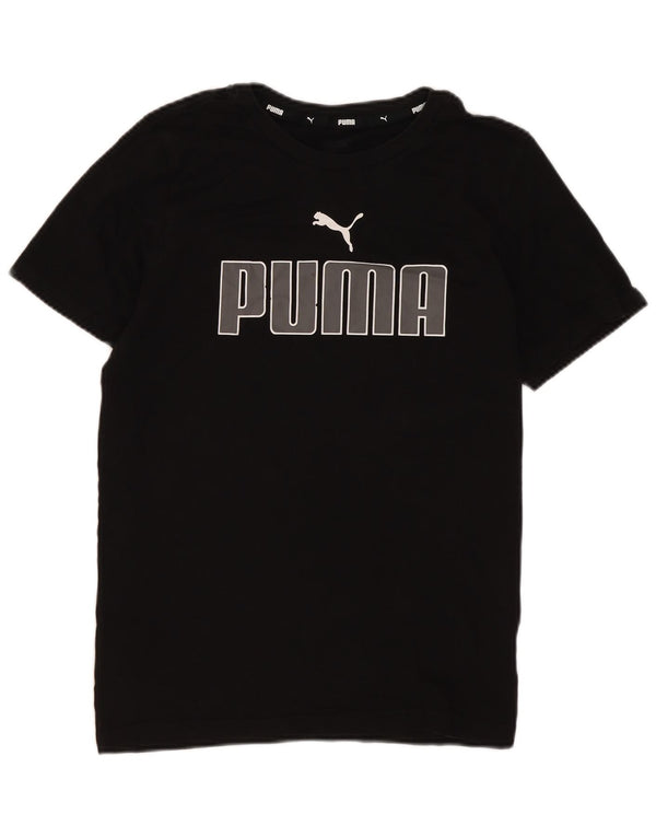 Puma drenge grafisk t-shirt top 11-12 år sort bomuld