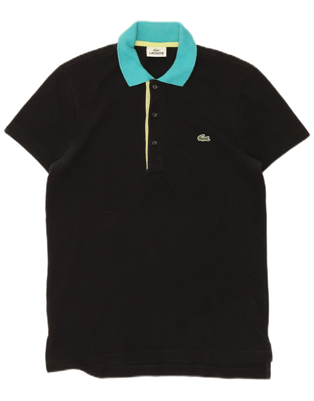 LACOSTE Poloshirt til mænd størrelse 3 Lille sort Colourblock Bomuld
