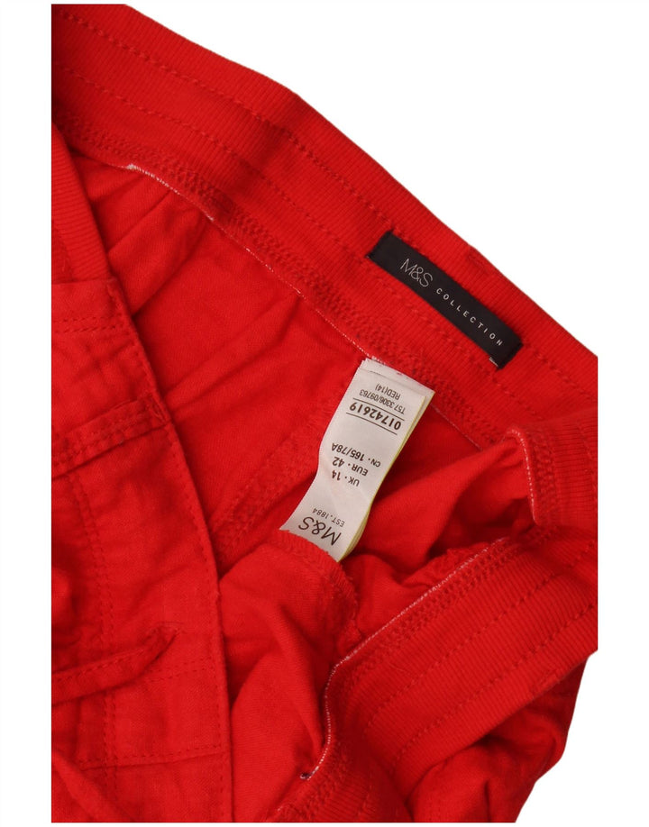 Marks & Spencer Chino Shorts til kvinder UK 14 Large W34 Red Flax