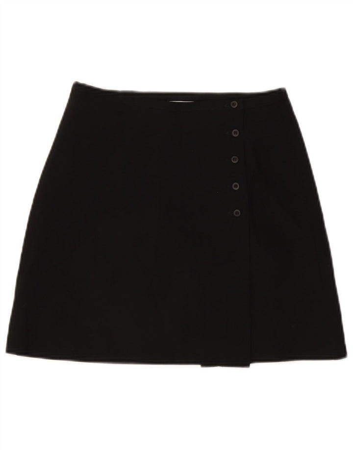 Zara Mini Wrap Nederdel til kvinder W24 XS Sort Polyester