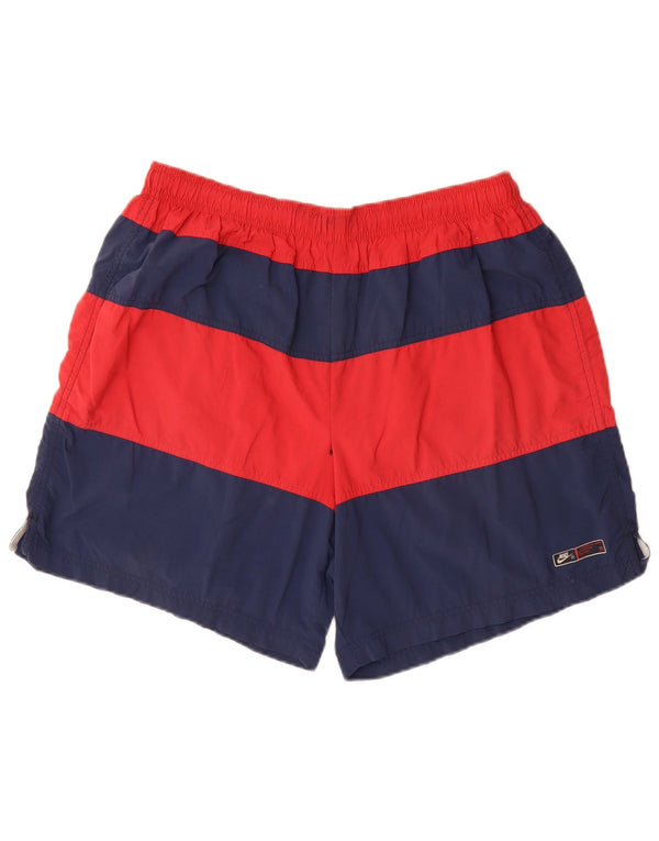 Nike grafiske svømmeshorts til mænd UK 45/47 XL rødstribet nylon