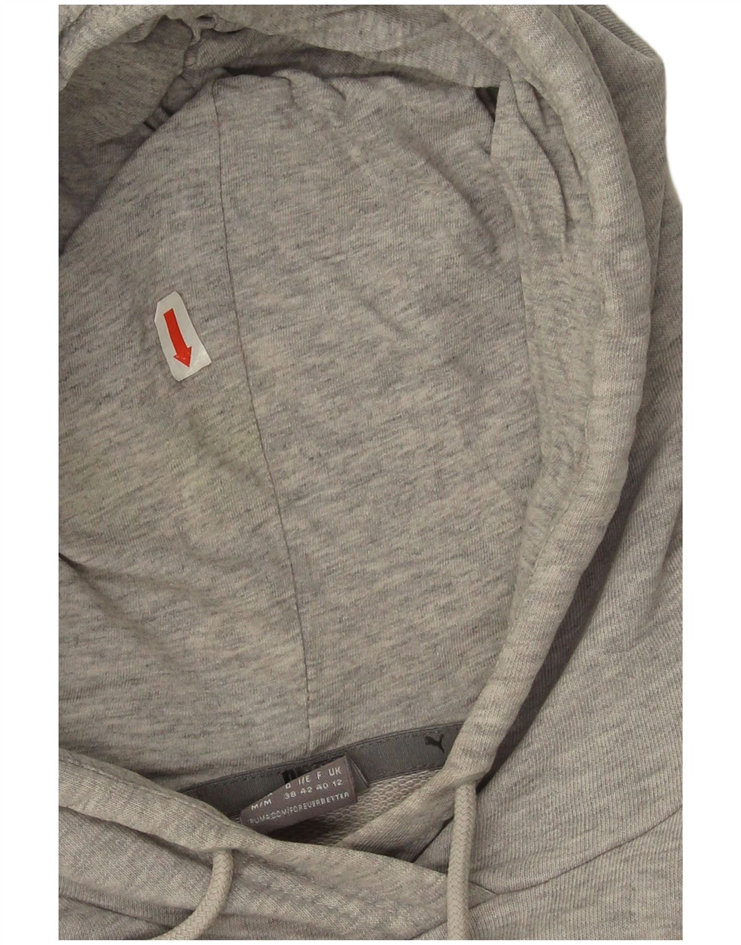Puma Graphic Hoodie Jumper UK 12 Medium Grey Flecked