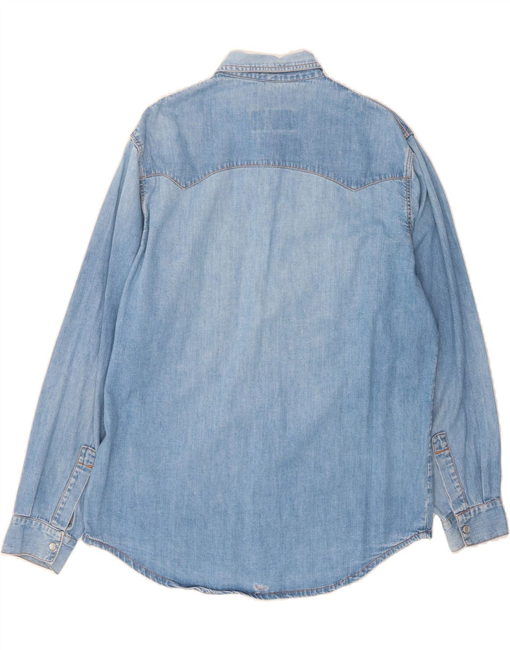 RIFLE Mens Denim Shirt Large Blue Cotton Vintage Rifle and Second-Hand Rifle from Messina Hembry 