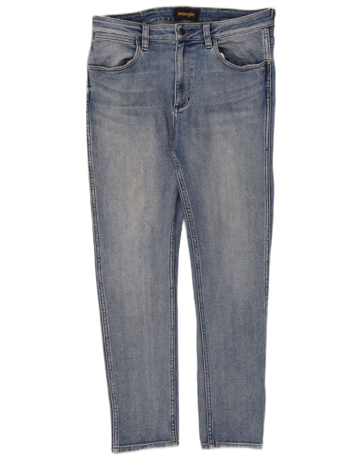 Wrangler Dame Slim Jeans W32 L27 Blå Bomuld