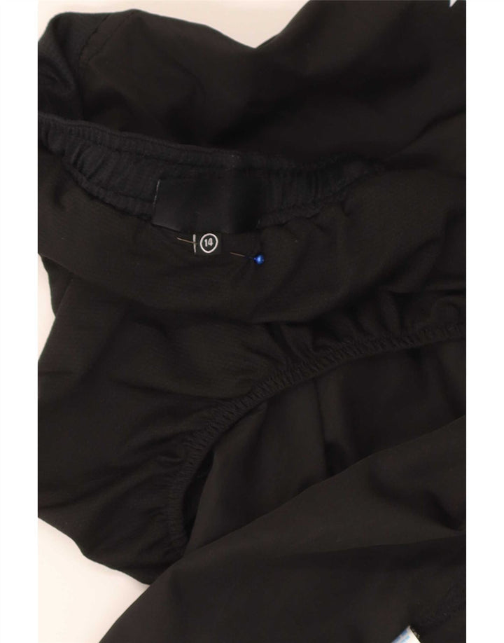 Champion Womens Graphic Regular Sports Shorts UK 14 Large Black Polyester