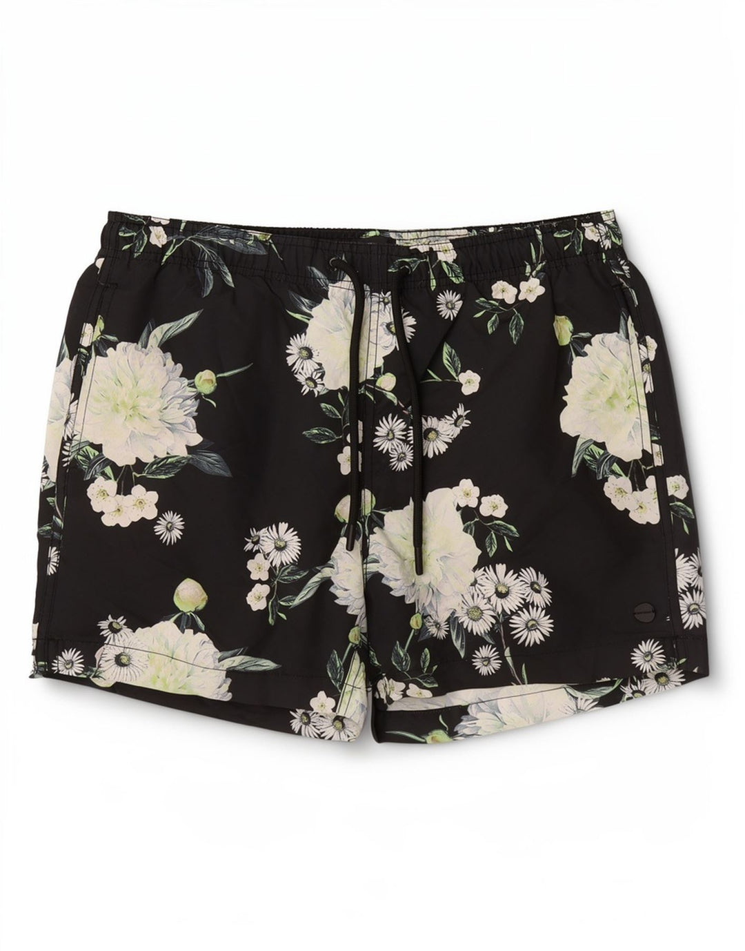 Superdry Grafiske svømmeshorts til mænd, store marineblå blomsterpolyester