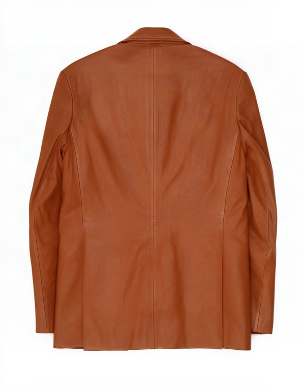 Vintage herre 2-knaps læder blazerjakke UK 40 Large Brown