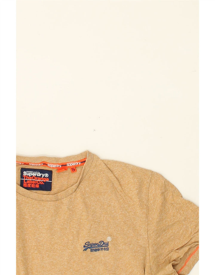 SUPERDRY Mens T-Shirt Top Small Beige Flecked Vintage Superdry and Second-Hand Superdry from Messina Hembry 