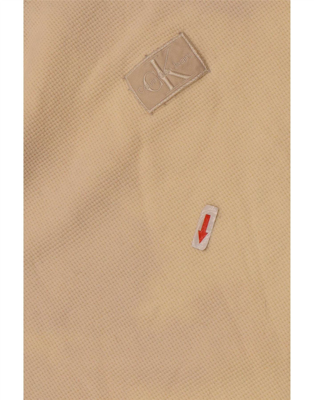 Calvin Klein Herre Top Langærmet XL Beige Bomuld
