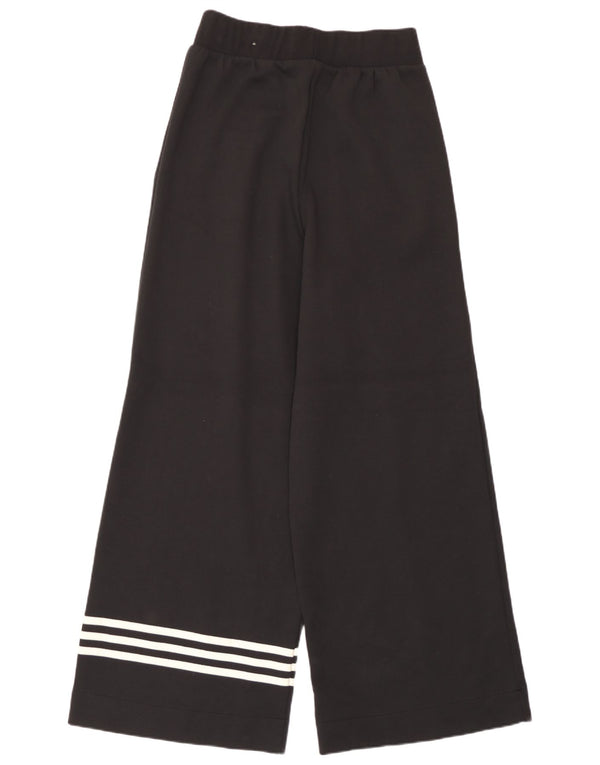 Adidas Womens Tracksuit Bukser med brede ben UK 12/14 Medium Black Bomuld